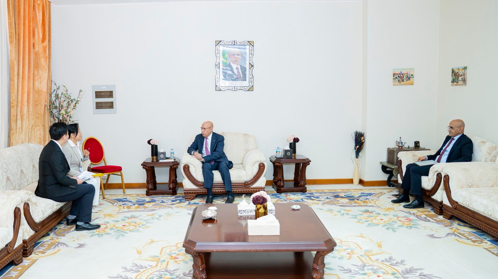 Le président de la République reçoit la vice-présidente du groupe chinois Paiyang SOREC SA